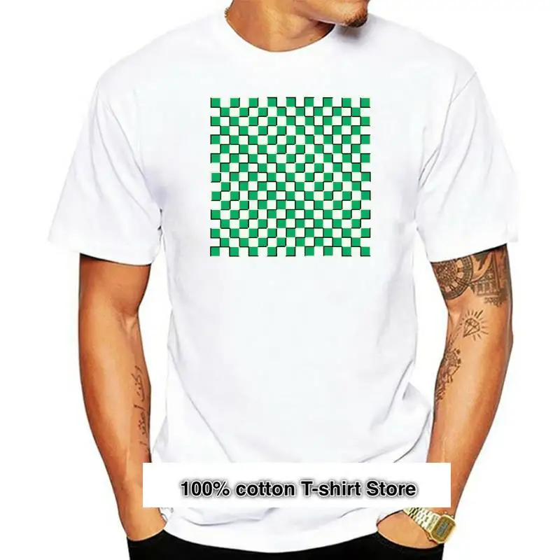 

Camiseta de ilusión óptica para hombre, camisa a cuadros naranja, camiseta para mujer