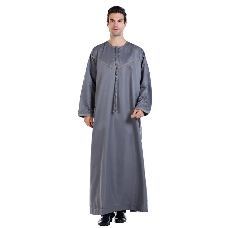 Ramadan Muslim Men Clothing Jubba Thobe Long Dress Pakistan dubai arab Djellaba Kaftan Abaya Islamic prayer Robe Worship Service