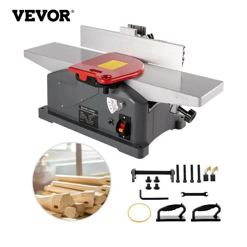 

VEVOR Tabletop Jointers Woodworking 6 / 8 Inch Benchtop Planing Jointer with Heavy Duty Stand For Wood Cutting Thickness Planer