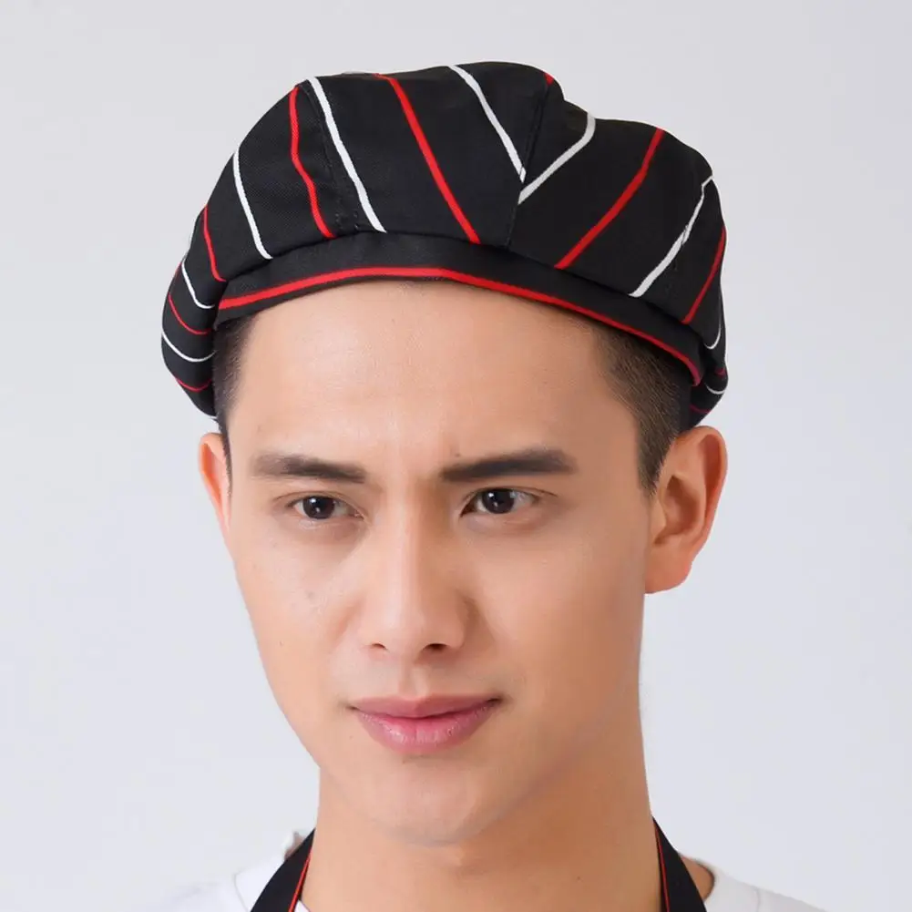

Sweat Absorption Durable Kitchen Working Beret Chef Cap Polyester Beret Chef Hat Dry Quickly for Waiter