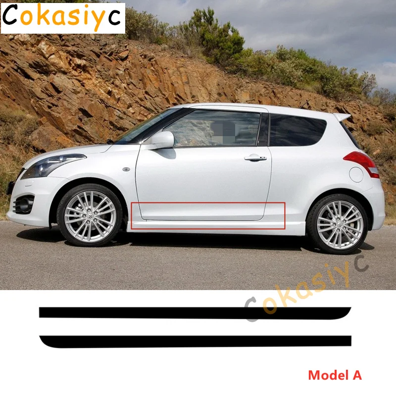 Спортивные полосы из углеродного волокна для SUZUKI Swift наклейка на боковую дверь