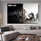 Настенная картина Радуга шесть осады, постер с изображением видеоигр, Современное украшение для гостиной и дома