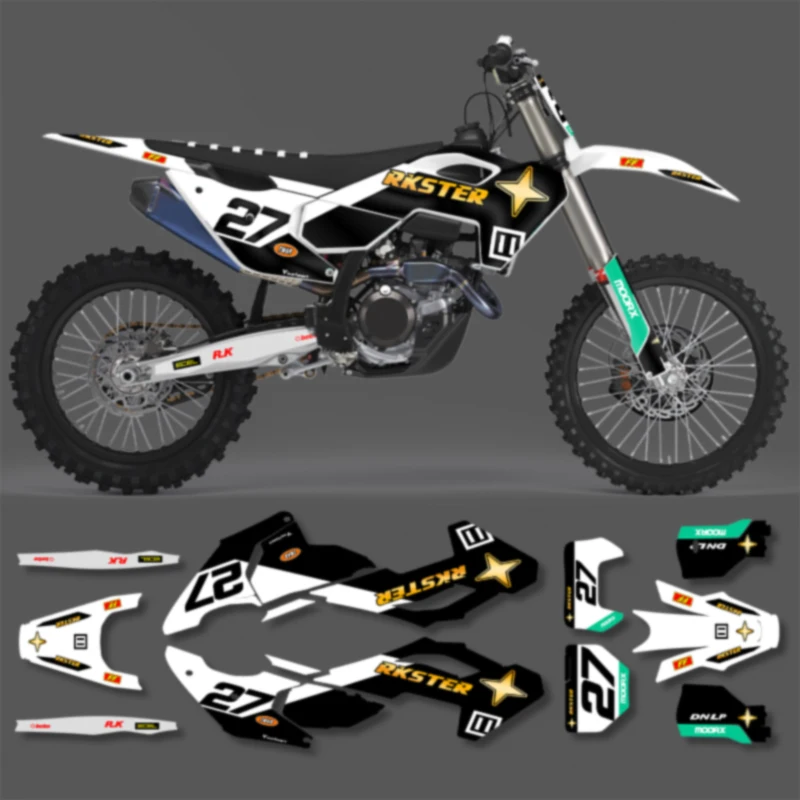 

PowerZone для Husqvarna Graphics TC FC 2023 2024 2025 TE FE 2024-2026 125-450CC пользовательские графические наклейки команды наборы наклеек
