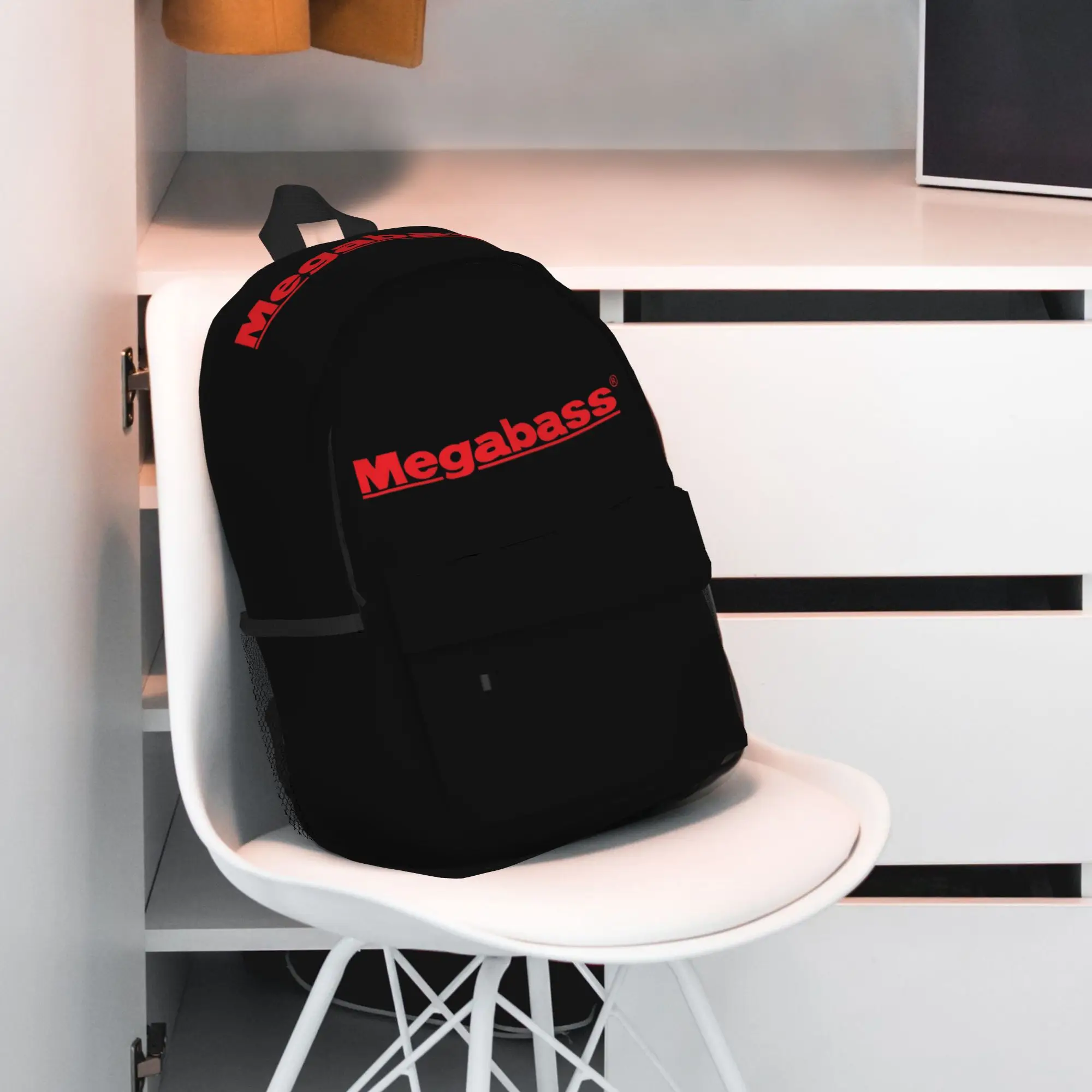 Фото Рюкзак с логотипом Megabass Holograph Speakers, горячая распродажа, вместительный рюкзак для мальчиков и девочек, сумка через плечо для мужчин и женщин, школьная сумка №4