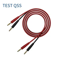 qss 100cm multimeter test lead set banana plug dual 2mm gold plated banana plug wire test cable lead for electrical q 70002