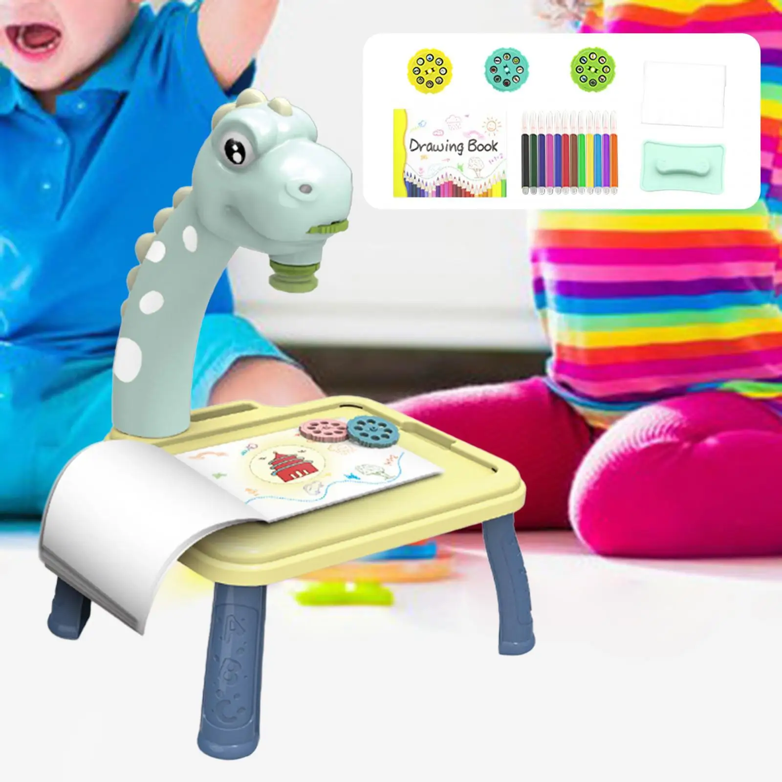 Набор проекторов для рисования с 12-цветными ручками Стол Эскиз граффити