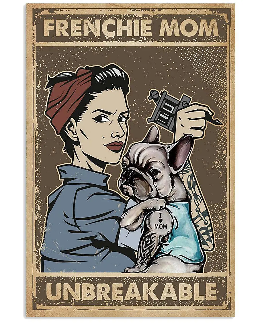 Граманский металлический жестяной фотоальбом Небьющийся Французский бульдог