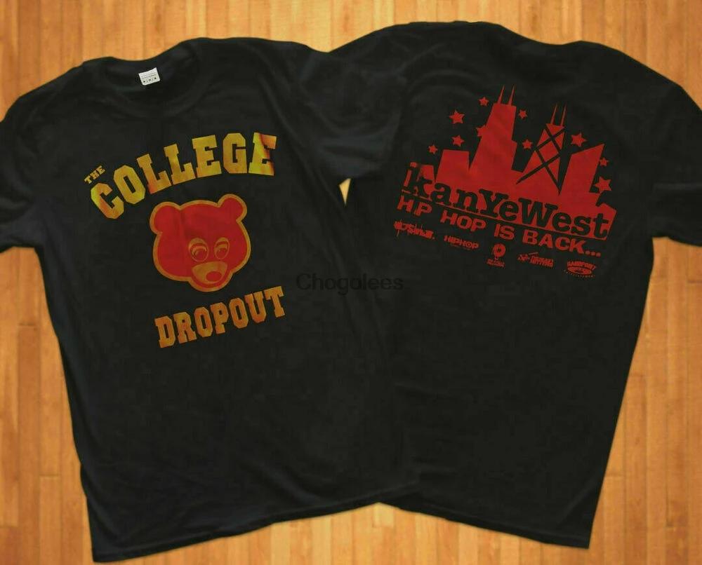 Kanye West The College Dropout альбом промо футболка винтажная Мужская Подарочная Лидер