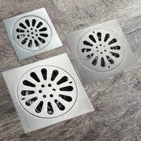 120120mm brushed shower floor drain bathroom balcony use stainless steel material rapid drainage square drains