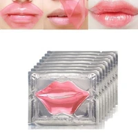 10pcs lip plumper lip gel mask crystal collagen patches moisture repair essence gel hydrate lighten lip lines anti age lips care
