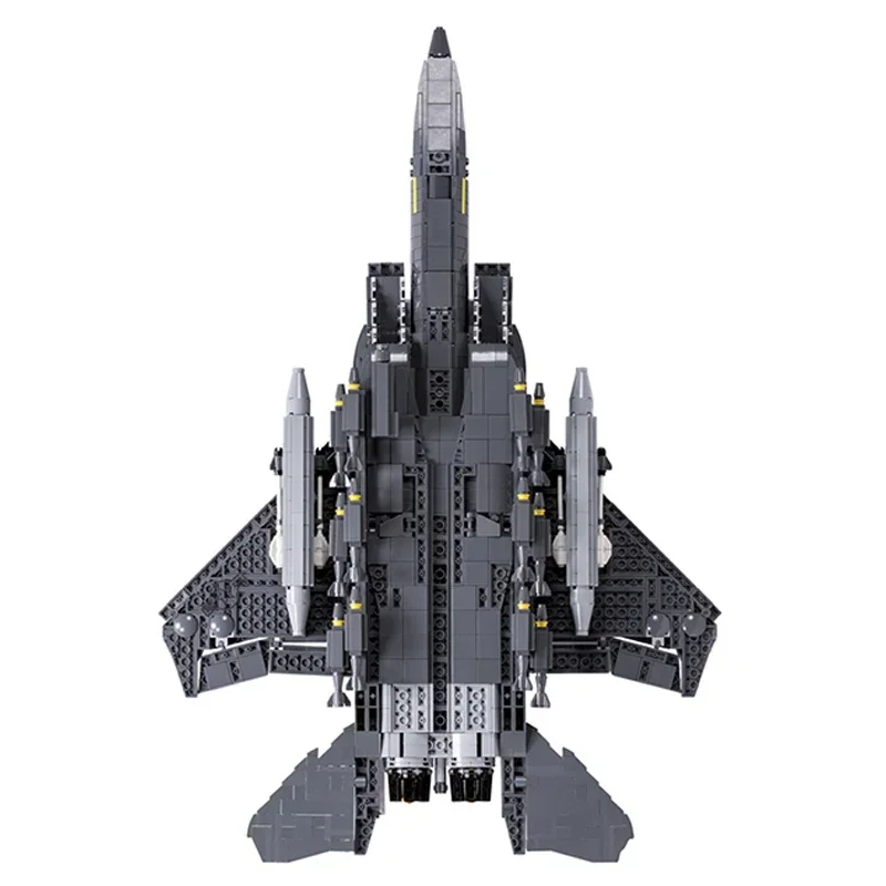 Модель военного самолета Moc строительные кирпичи F-15E Strike Eagle Fighter технологические