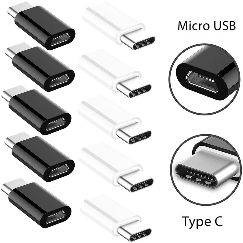 500pcs USB 3.1 Type C OTG Adapter Micro USB Female to Type C Male Converter for Samsung Galaxy Note 8 S8 Plus/A5/A7 2017/Oneplus