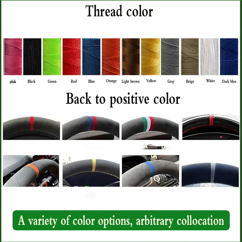 Фото Для Mercedes-Benz W204 C-Class 2007-2010 C300 C230 C280 C180 C260 C200 черный замшевый чехол на руль автомобиля с ручным шитьем №4