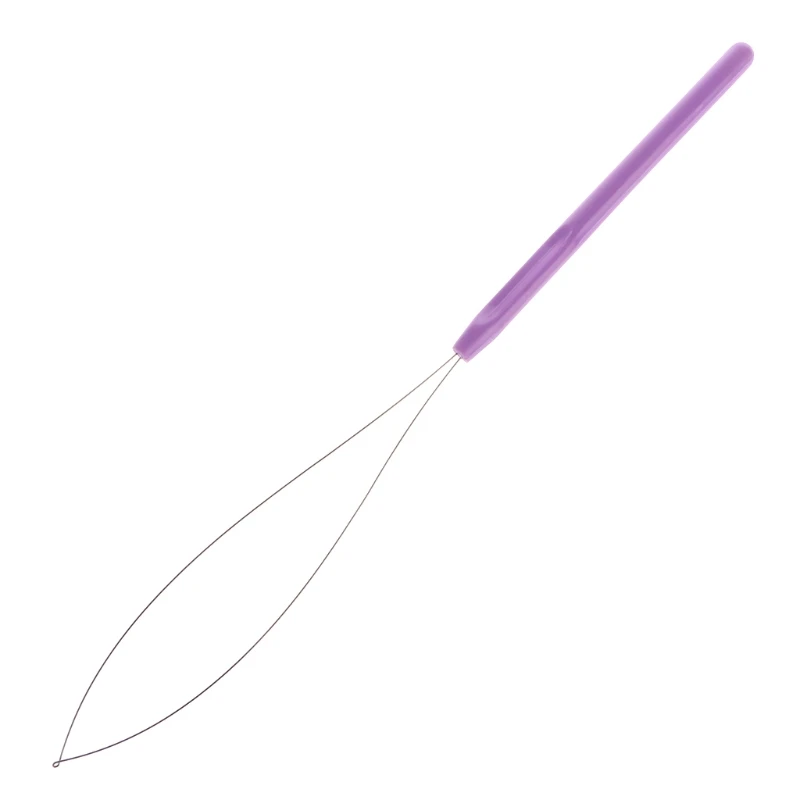 

1Pcs Hair Extension Tool Micro Ring Bead Pulling Hoop Loop Feather Threader