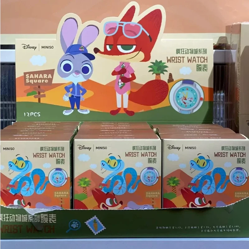 Фото Новые часы Disney Zootopia с милым мультяшным дизайном, коллекционная коробка-сюрприз, модные аксессуары, наручные часы, подарочная коробка-сюрприз для детей, девочек и фанатов №4