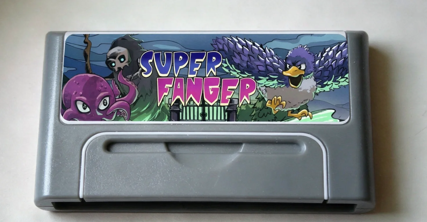 Фото Игровая карта Super Fanger 16it с чехлом для SFC/SNES №1