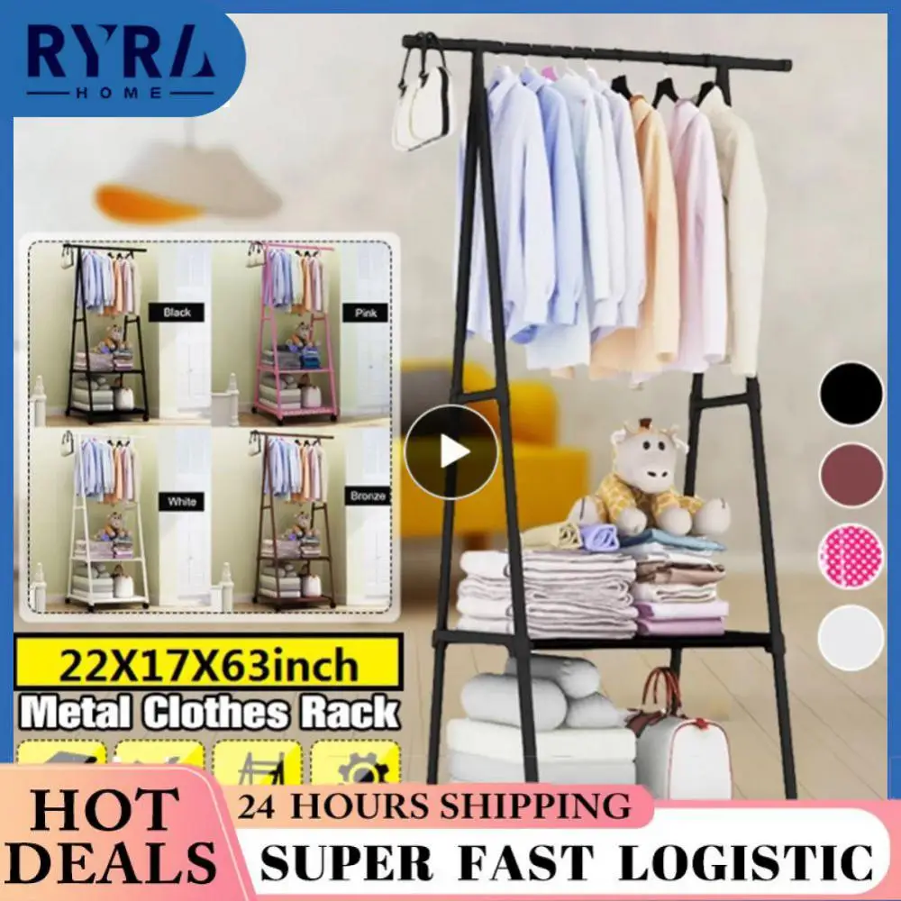 

Floor-to-ceiling Triangle Coat Racks Multi-functional Clothes Hanger Simple Household Clothes Drying Rack Clothes Rack