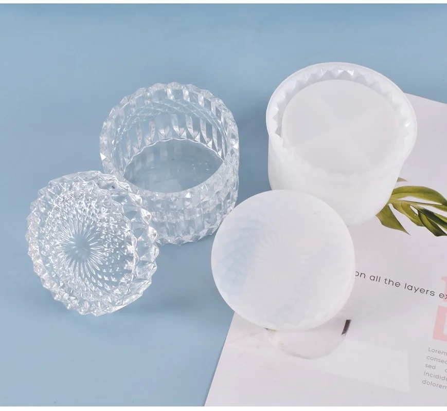 

Creative Storage Tank Silicone Mold Diy Crystal Drop Glue Molds Swing Table Jewelry Flat Bottom Crystal Making Mould