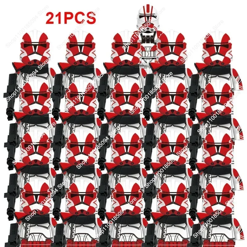 Горячие игрушки строительные блоки 21 шт. скидка 501st Wars клон легион командир Ganch Stone