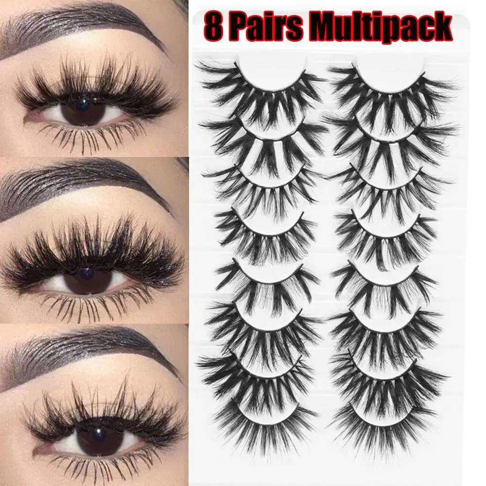 

Handmade Criss-cross Eye Makeup Tools Wispies Fluffies False Eyelashes 3D Mink Full Volume Lashes Eye Lash Extension