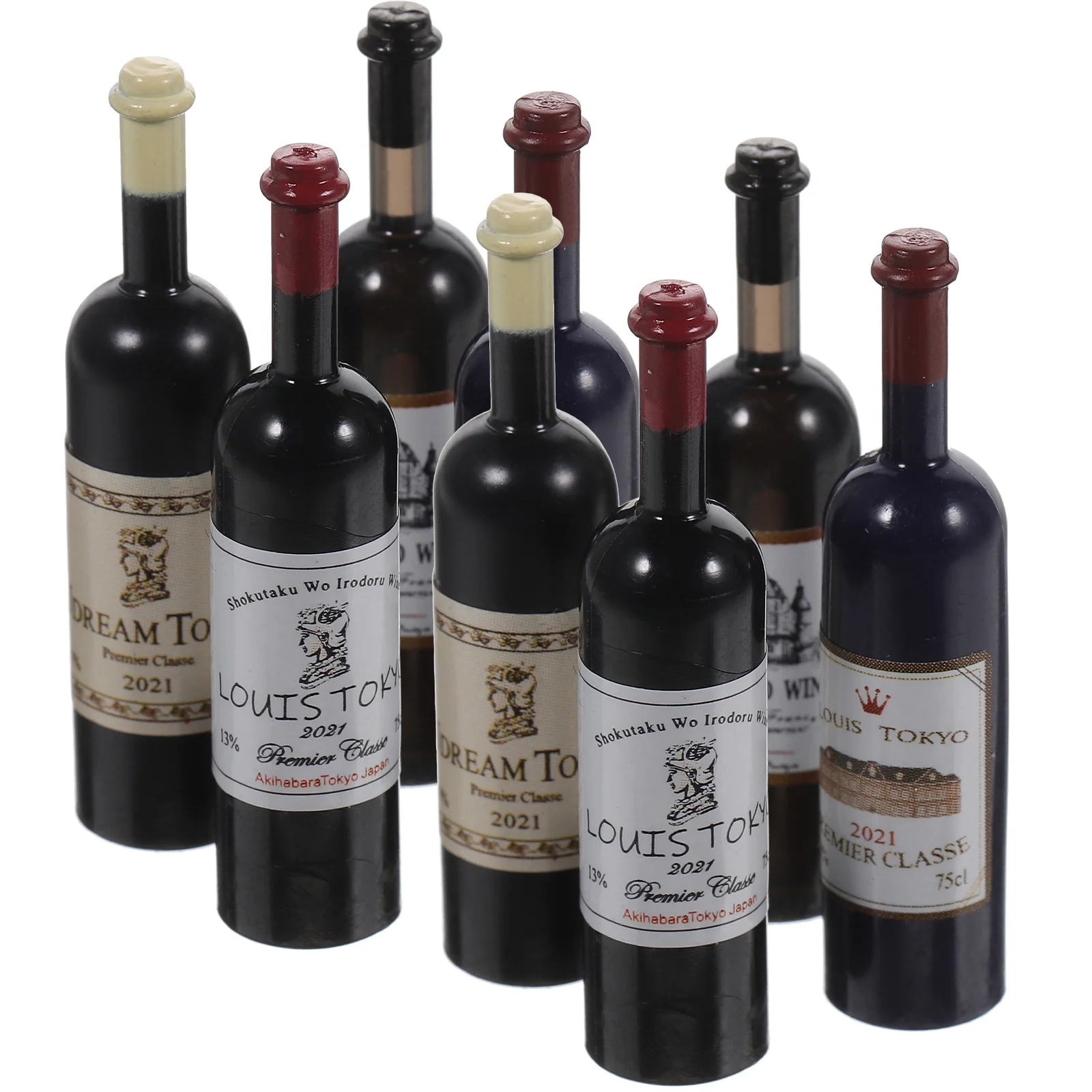 

8 Pcs House Kids Miniature Bottles Miniatures Food Play Toys Plastic Child