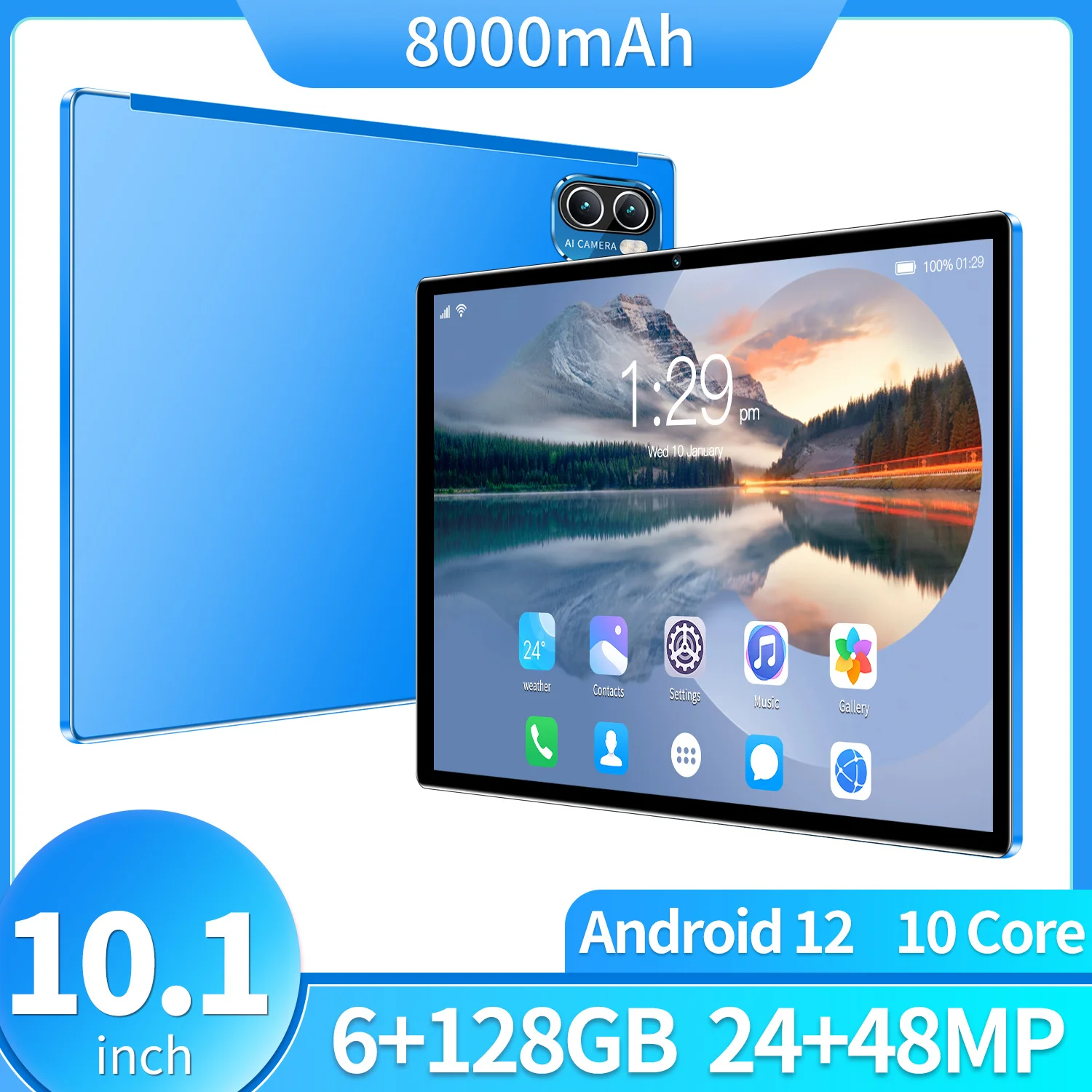 

Newest Sale14 INCH Classic Android 12 Phone Call Tablet PC 6GB RAM+128GB ROM MTK6735 Quad Core1200*800 IPS Dual SIM Two Camera