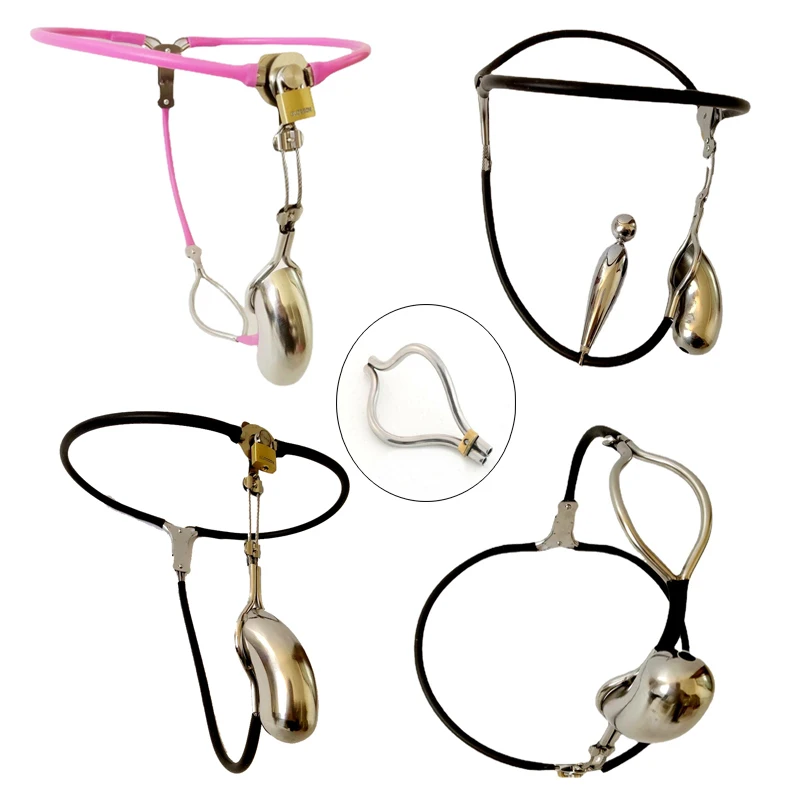 

Silicone Invisible Chastity Belt Full Closed Cock Cage Lock Single Wire Back Pants Shit Hole Anal Plug BDSM Bondage Sex Toys Men