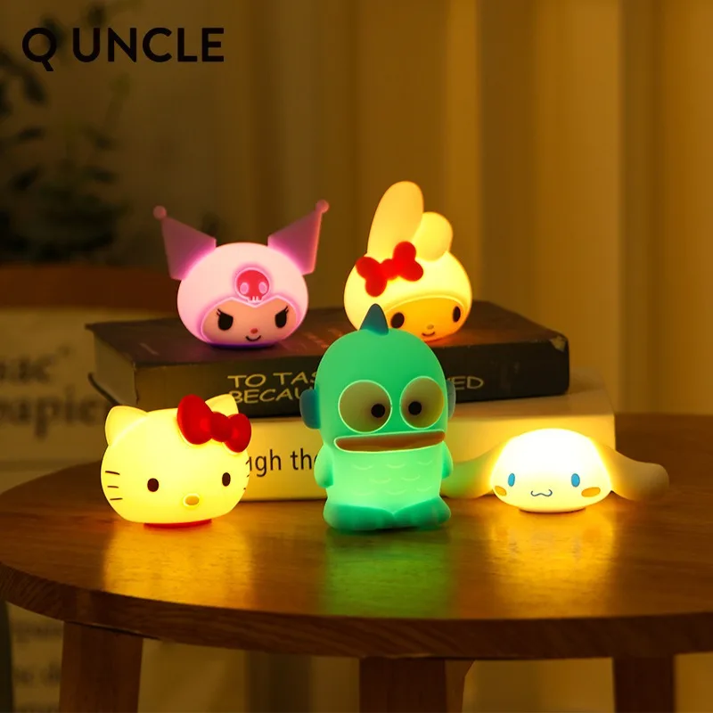 

Sanrioed Hangyodon Hello Kitty Kuromi Night Light Bedroom Good Looks Ornaments Silicone Bedside Lamp Kawaii Girls Room Decor