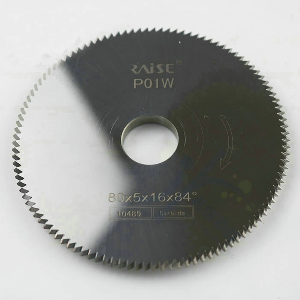 P01W Carbide Tungsten Key Blade Cutter 80*5*16mm*110T Saw Blade For SILCA BRAVO  BIANCHI DUO POKER PLUS Key Cutting Machines