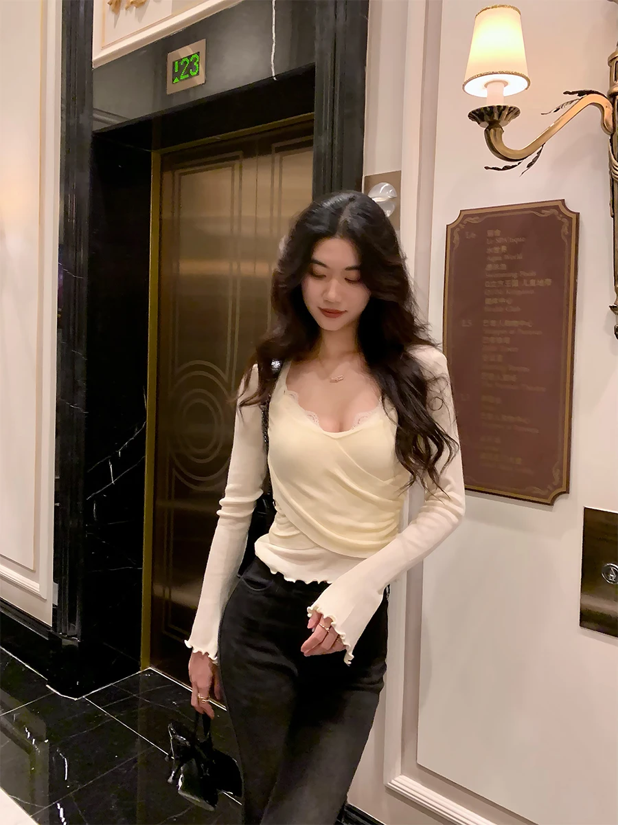 Norain без дождя дизайн крест лоскутный свитер с квадратным воротником нижняя