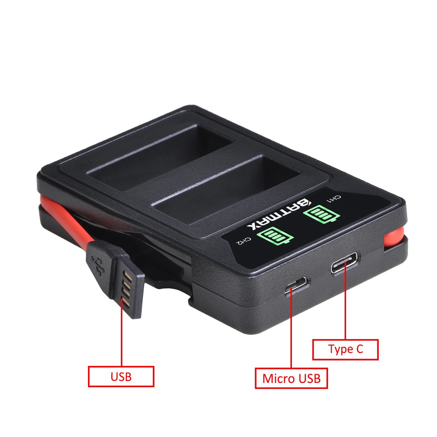 Фото Аккумулятор для фотоаппарата Batmax DMW-BLG10 BLE9E BP-DC15 + двойное зарядное устройство USB со светодиодной подсветкой для Panasonic LUMIX GF5 GF6 GX7 LX100 GX80 GX85 №4