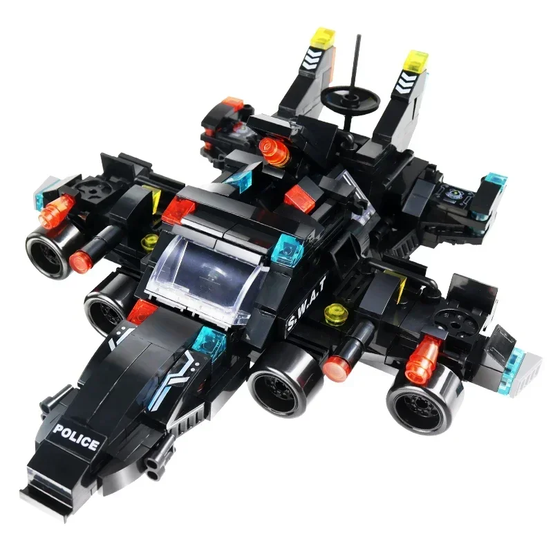 585 шт. 8in1 SWAT полицейский участок командный грузовик модель строительные блоки
