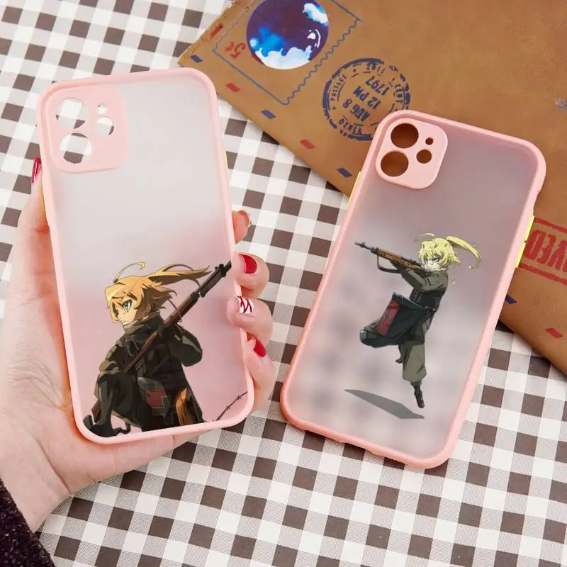 

Japan anime Youjo Senki Phone Case matte transparent For iphone 7 8 11 12 13 plus mini x xs xr pro max cover