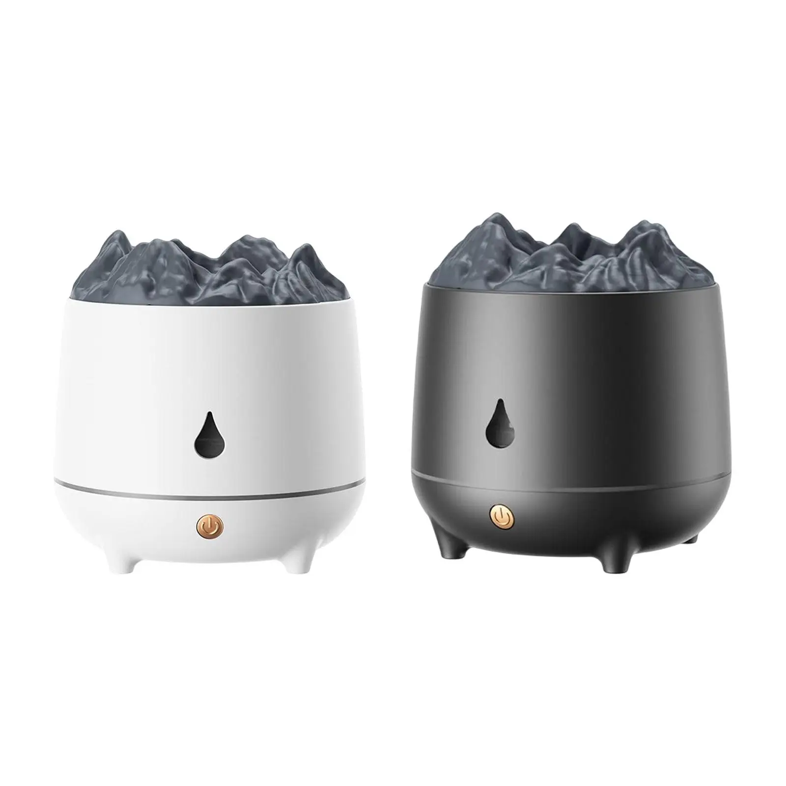 

400ml Air Humidifier Essential Oil Diffuser with Realistic Flame Night Light USB Quiet for Office Yoga Room Home Bedroom