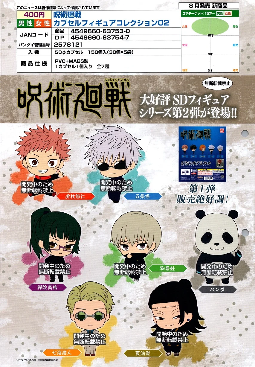 

Японские капсульные игрушки Bandai Gashapon, Bandai Gojo Satoru Knotweed Yuren juютсу Kaisen, маленькие фигурки 2
