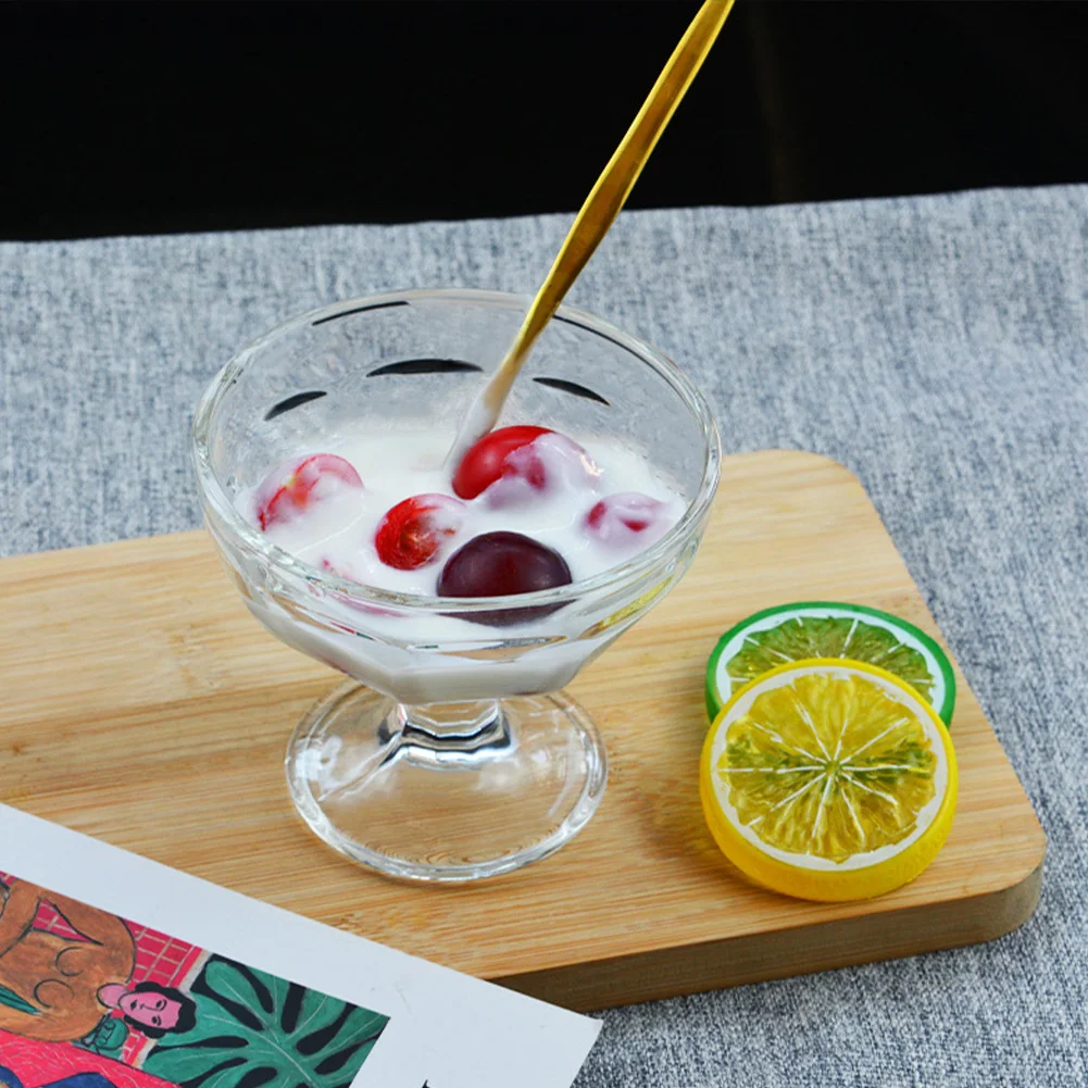 

190ml New Creative Cute Cocktail Glass Dessert Cup Simple Goblet Ice Cream Salad Bowl Cold Dish Mug Beer Wine Glass Cup