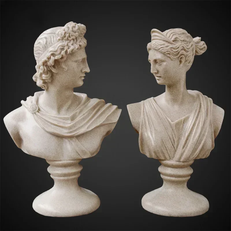 Статуя древнего греческого солнца бога Аполлона песчаник скульптура украшения в