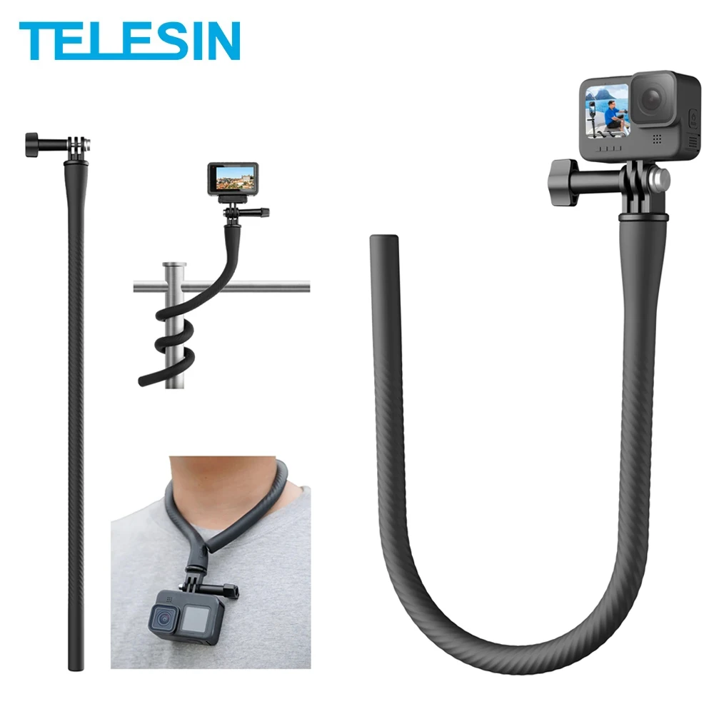 

TELESIN Action Camera Mount For Gopro 11 12 Insta360 DJI Action 4 3 Camera Octopus Tripod Phone Holder Clip Stand Flexible Mount