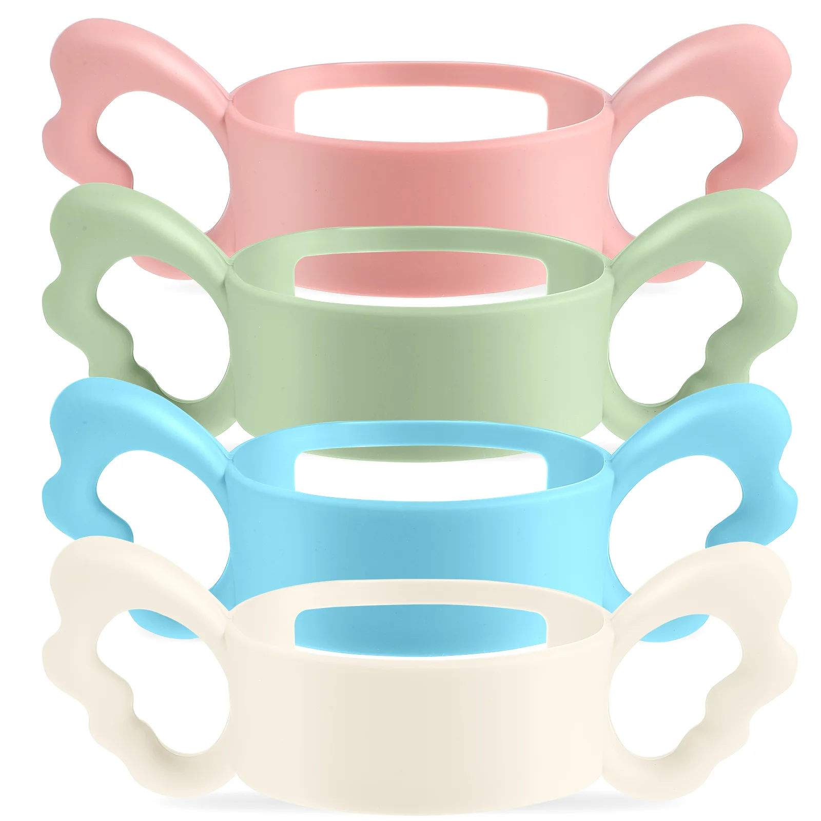 

Wide-Mouthed Feeding Bottle Toddler Handles Grip Breastfeeding Infant Carry Silicone Cover Sleeve