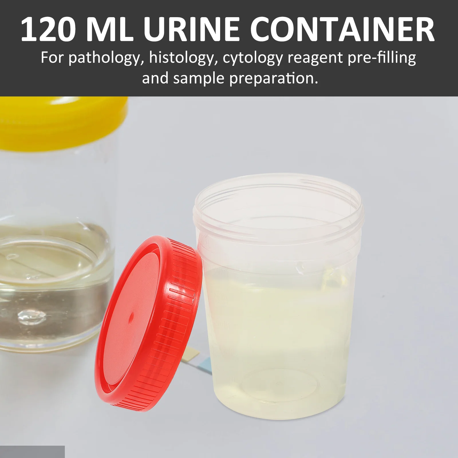 10 Pcs Milk Collection Cups Measuring with Lid Screw Urine Liquid Sample Container
