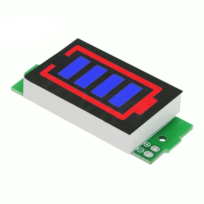 100 шт. 1S одиночный 3 7 В модуль индикатора емкости литиевой батареи 4 2 синий дисплей