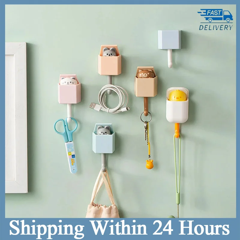 

1 шт. декоративные креативные строительные крючки без пробивки Симпатичные бесшовные вешалки для двери спальни в общежитии вешалка для пал...