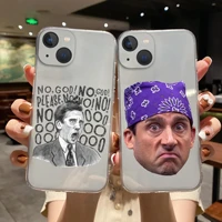 michael scott the office funny humor phone cover for iphone 11 12 13 pro max x xr xsmax 7 8 plus 13mini se20 clear soft tpu case