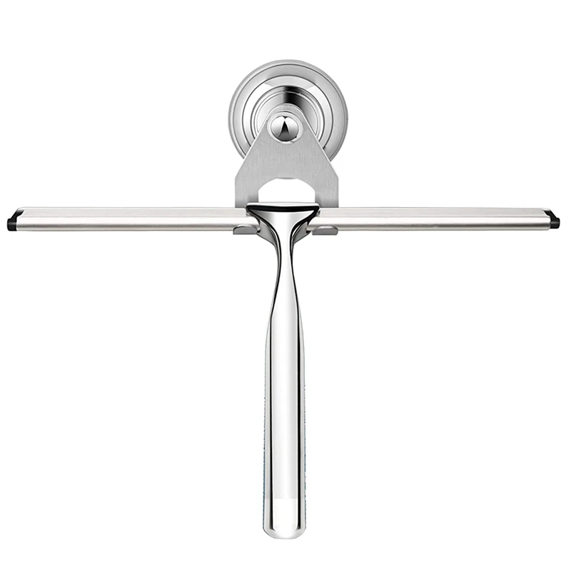 

Premium Shower Squeegee Stainless Steel - 25 Cm With Wall Hanger No Drilling - Squeegee Shower With Replacement Lip