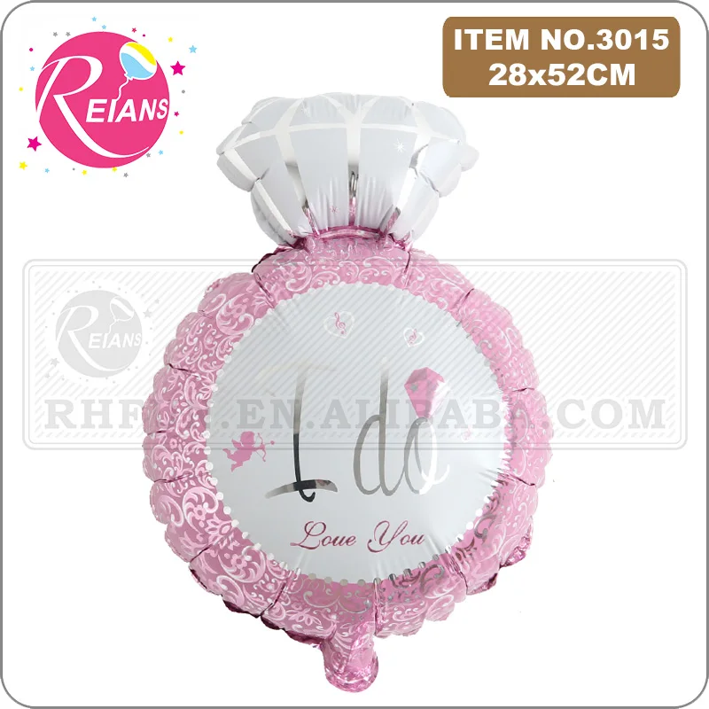 Маленькое кольцо с бриллиантом фольгированный шар для юбилея свадьбы украшения