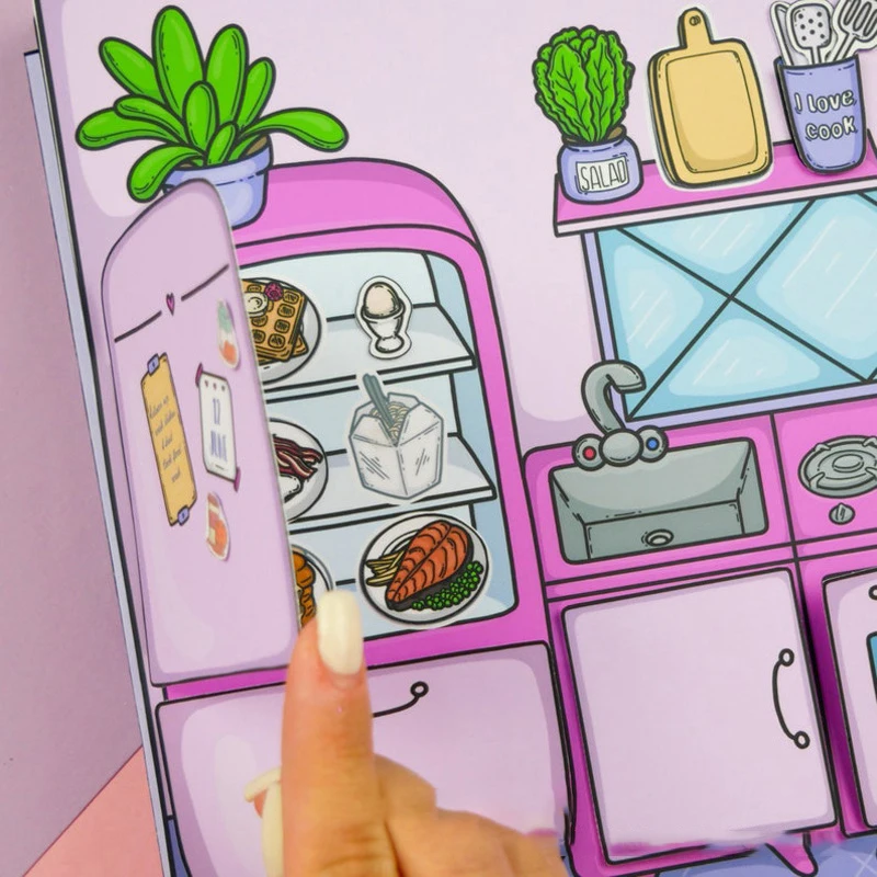 Симпатичная Тихая книжка наклейка на одежду для девочек игрушки-Пазлы ручной