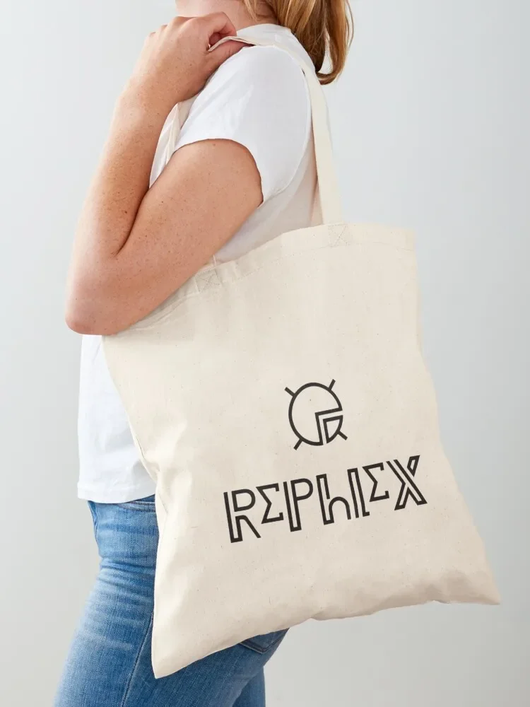 Фото Aphex Twin Rephlex Records Essential Tote Bag Большая женская сумка-тоут Холщовая сумка с экраном Холщовая сумка через плечо №2