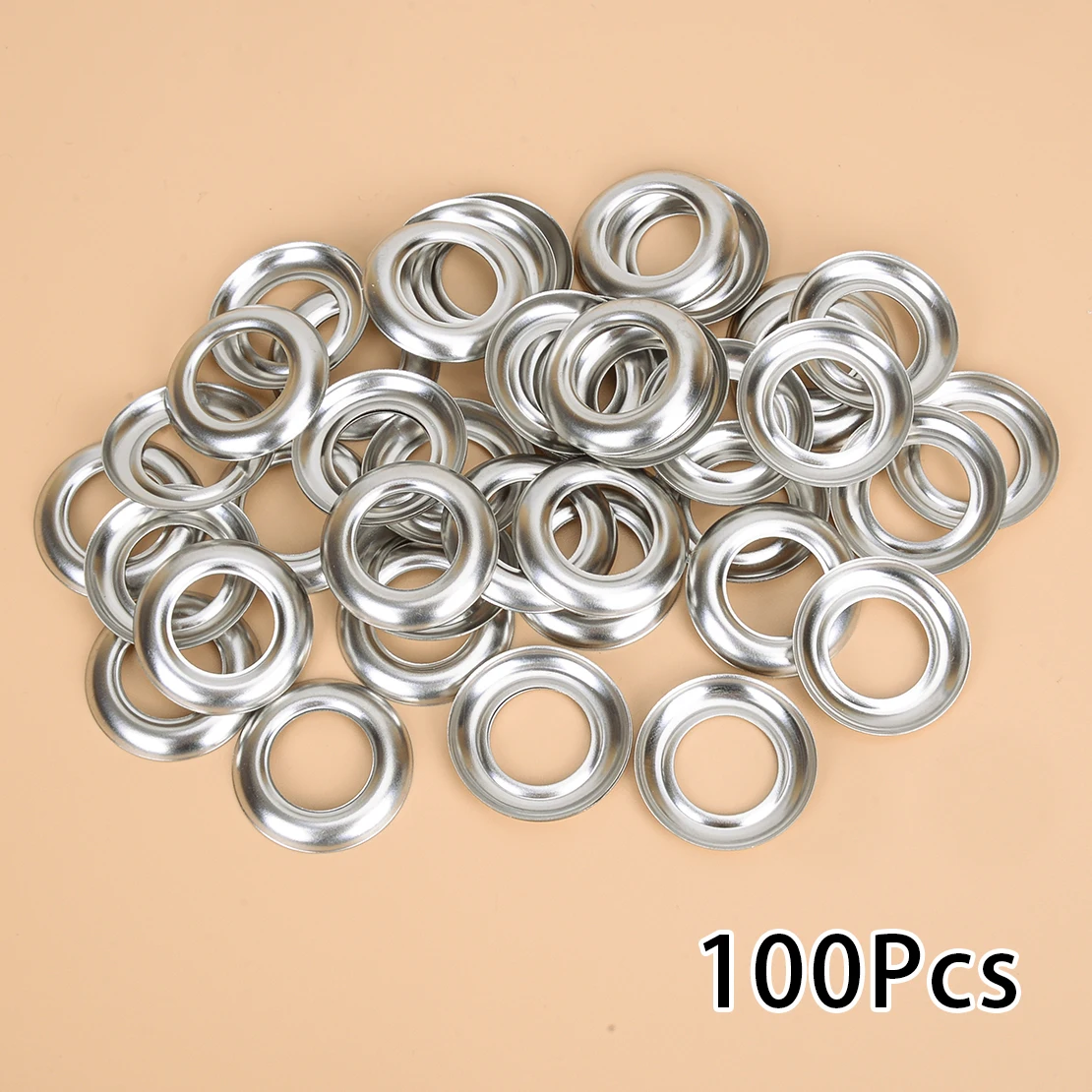 

100Pcs 3/4'' inch Waterproof Chrome Stainless Steel Round Ring Bezel for Trailer Marker Light Cover Base