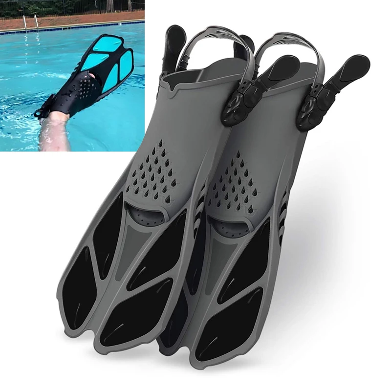 Professional Snorkeling Foot Diving Fins Adjustable Adult Swimming Comfort Fins Flippers Swimming Equipment Water Sports