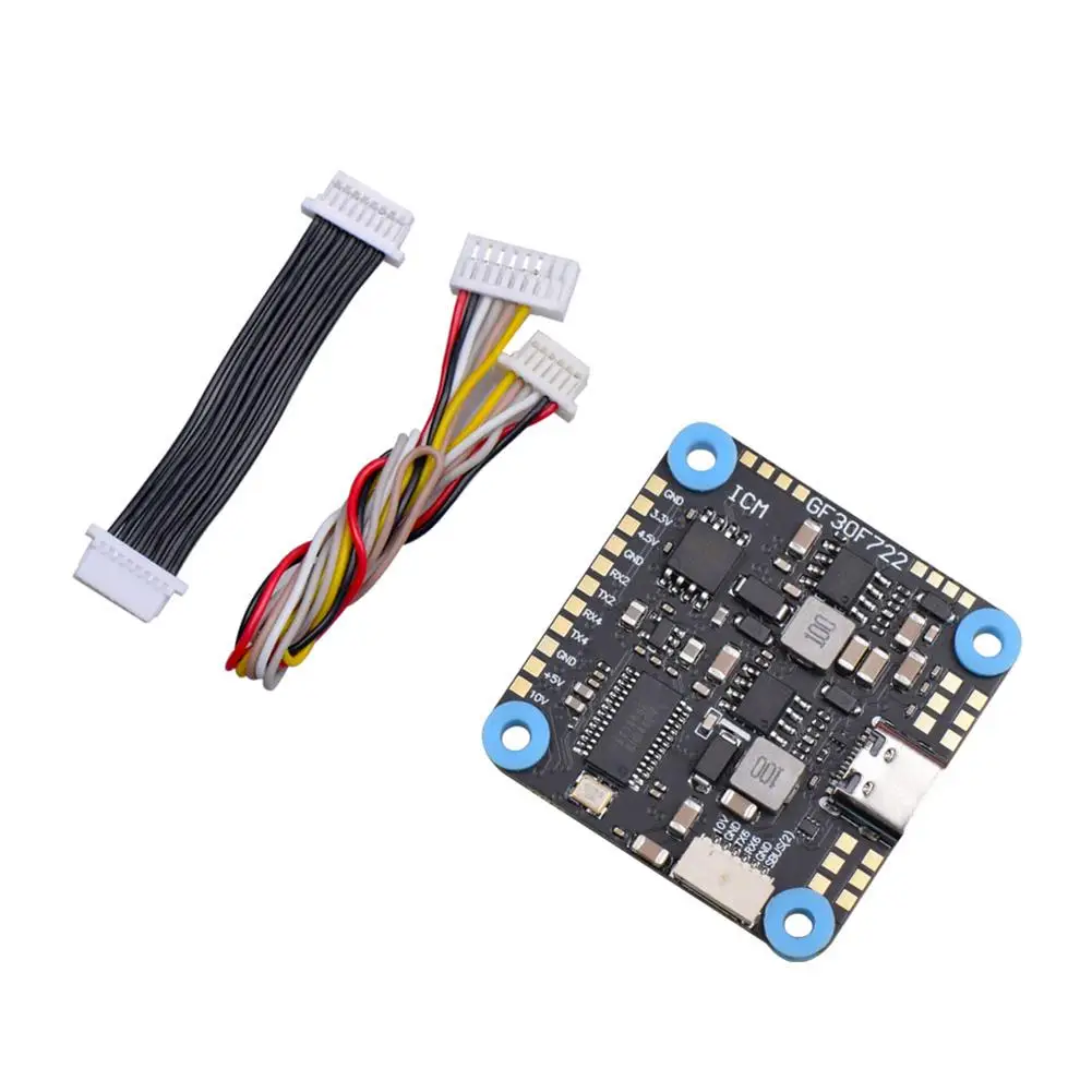 

JHEMCU GF30F722-ICM F722 F7 Hd Baro Osd 5v 10v Dual Bec Flight Controller 3-8s 30.5x30.5mm For Rc Fpv Freestyle Drone Parts